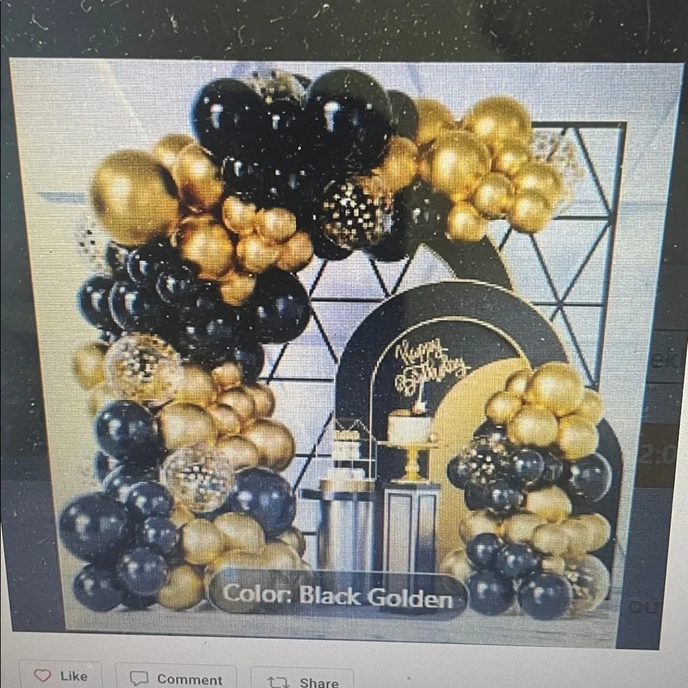 92 pieces Black Golden Balloon KIT